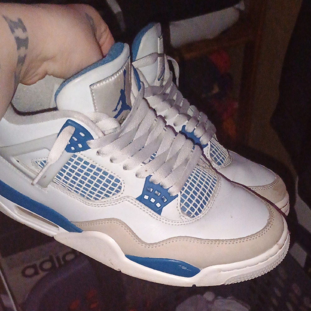 Jordan White and Blue Men's Sneakers